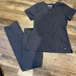 Grey's Anatomy Dark Gray Scrub Set